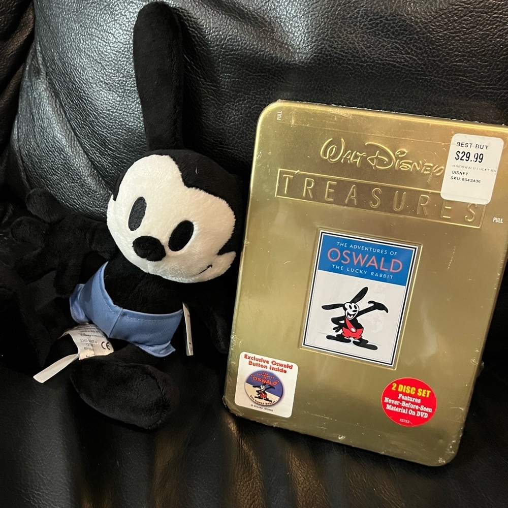 Disney Oswald Black and Blue Plush with DVD
Sealed